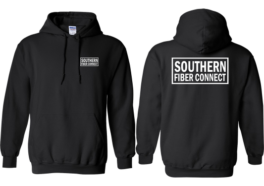 Southern Fiber Connect | White Logo Hoodie