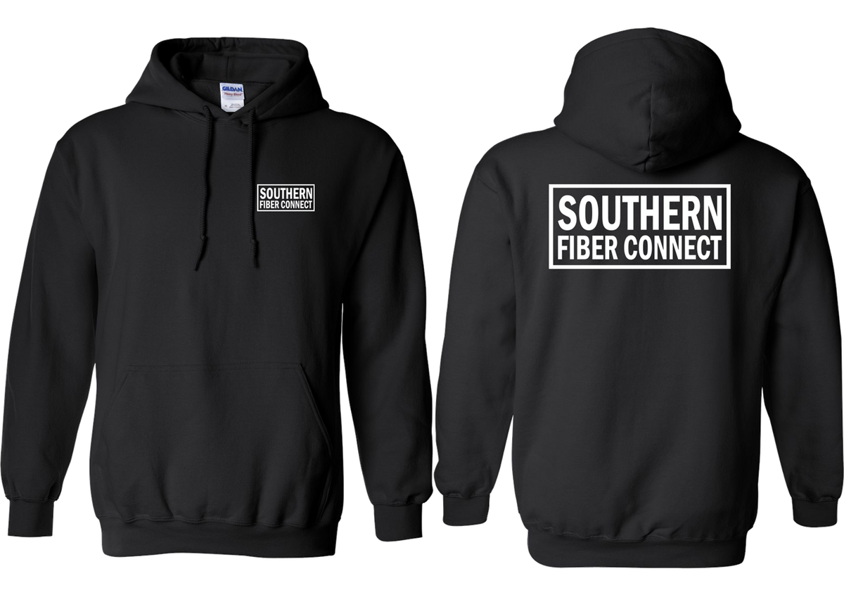 Southern Fiber Connect | White Logo Hoodie