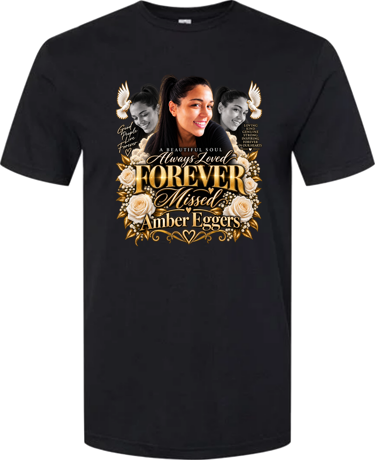Amber Eggers | Black T-shirt