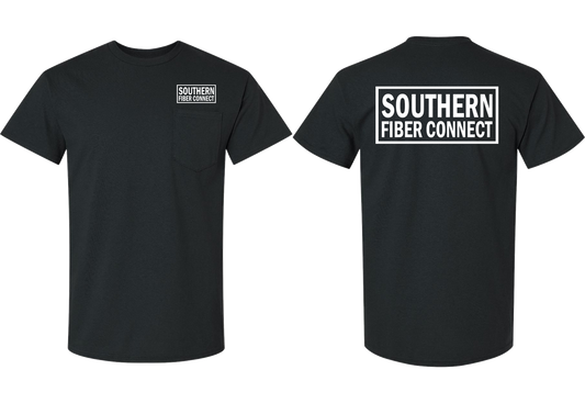 Southern Fiber Connect | White Logo T-shirts