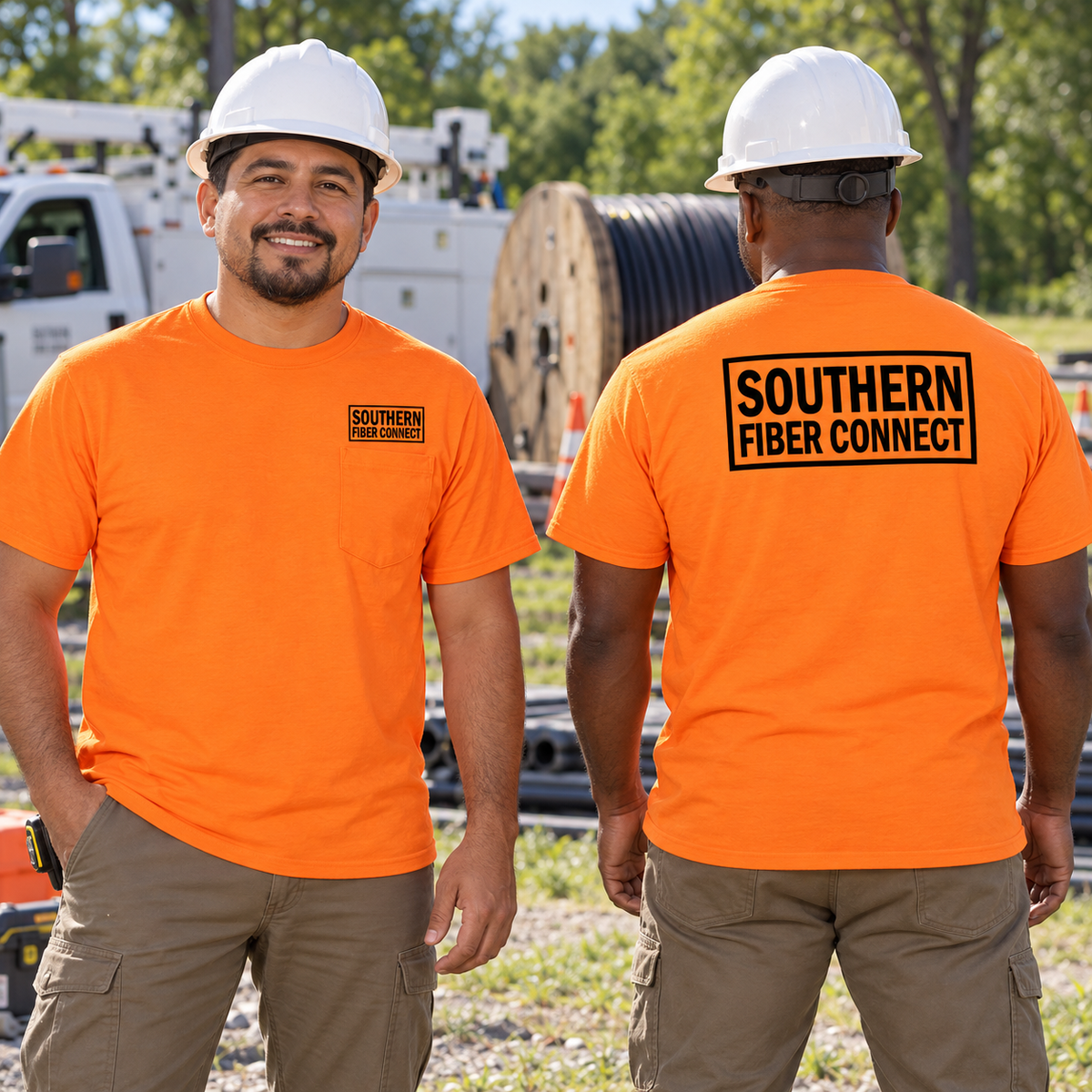 Southern Fiber Connect | Black Logo T-shirts