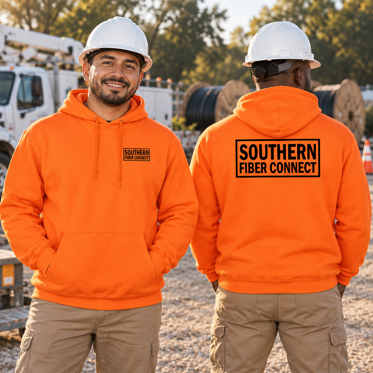 Southern Fiber Connect | Black Logo Hoodie