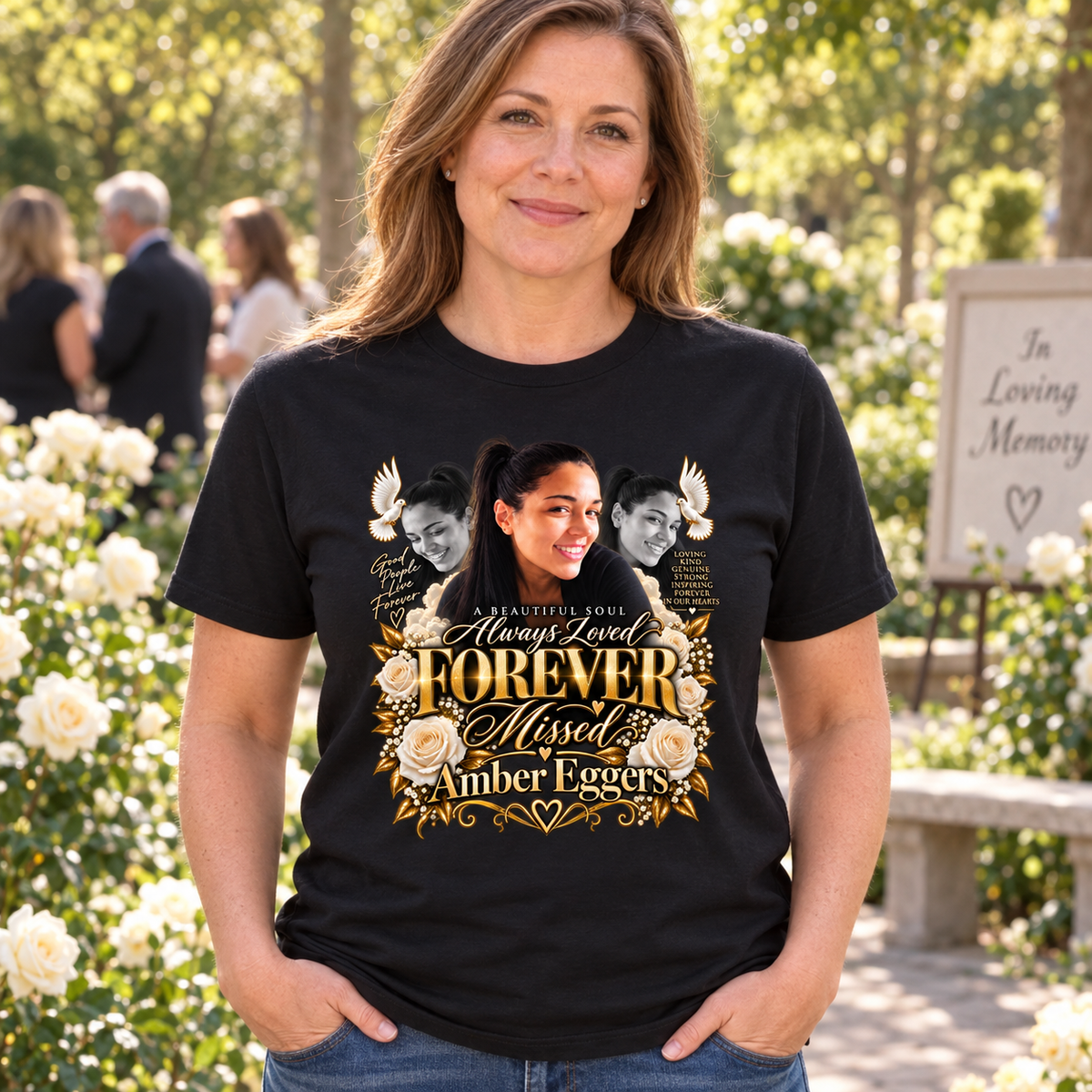 Amber Eggers | Black T-shirt