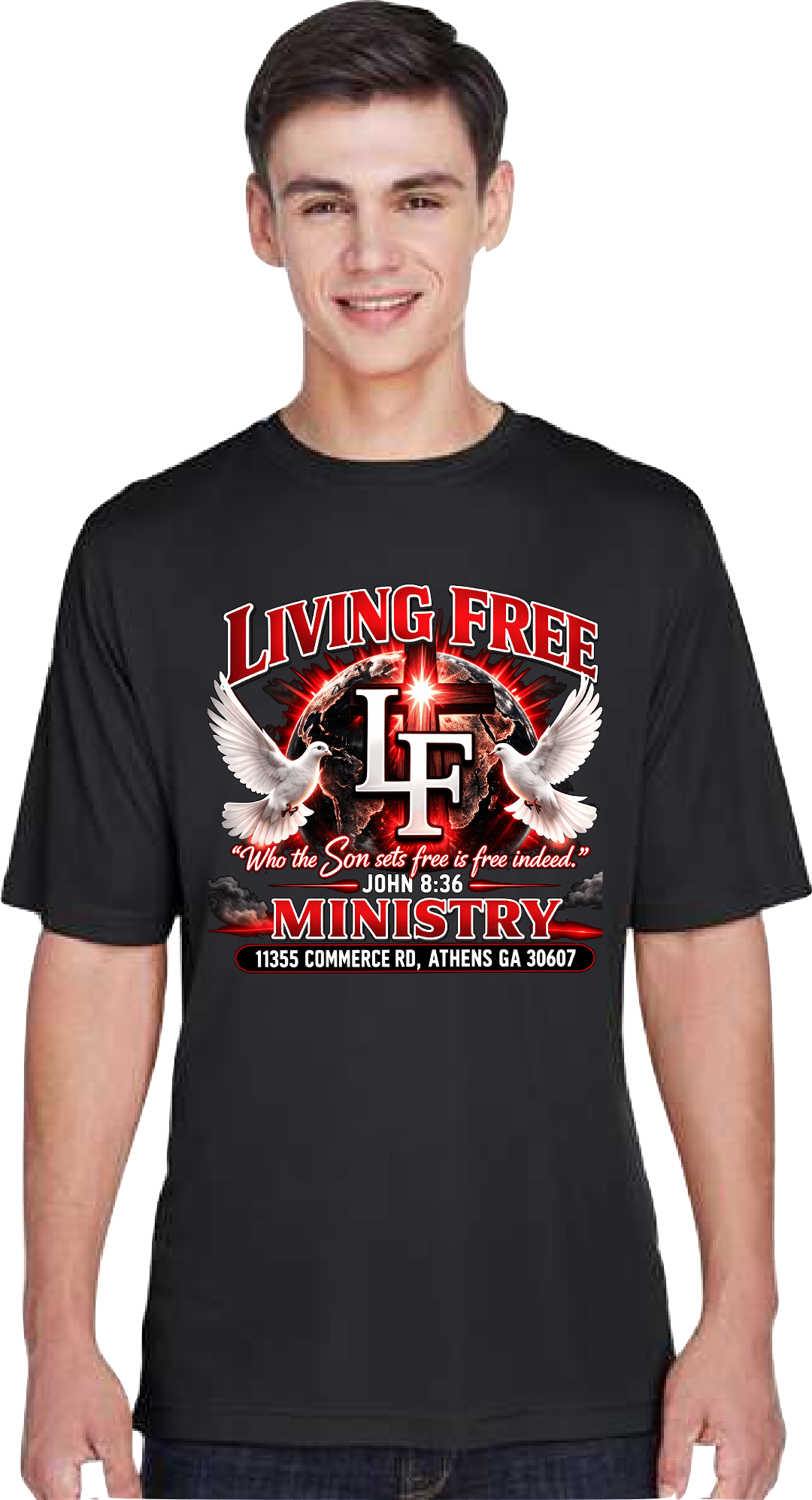 Living Free Ministry | Dri-Fit T-shirt | Youth