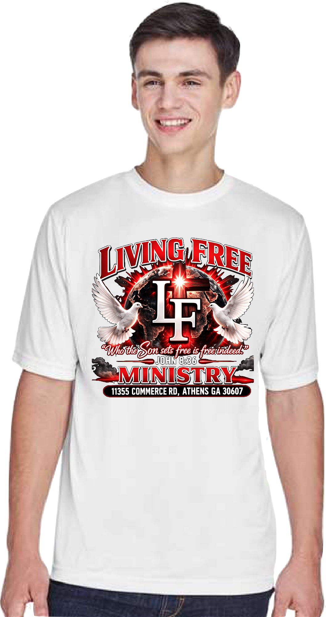 Living Free Ministry | Dri-Fit T-shirt | Youth