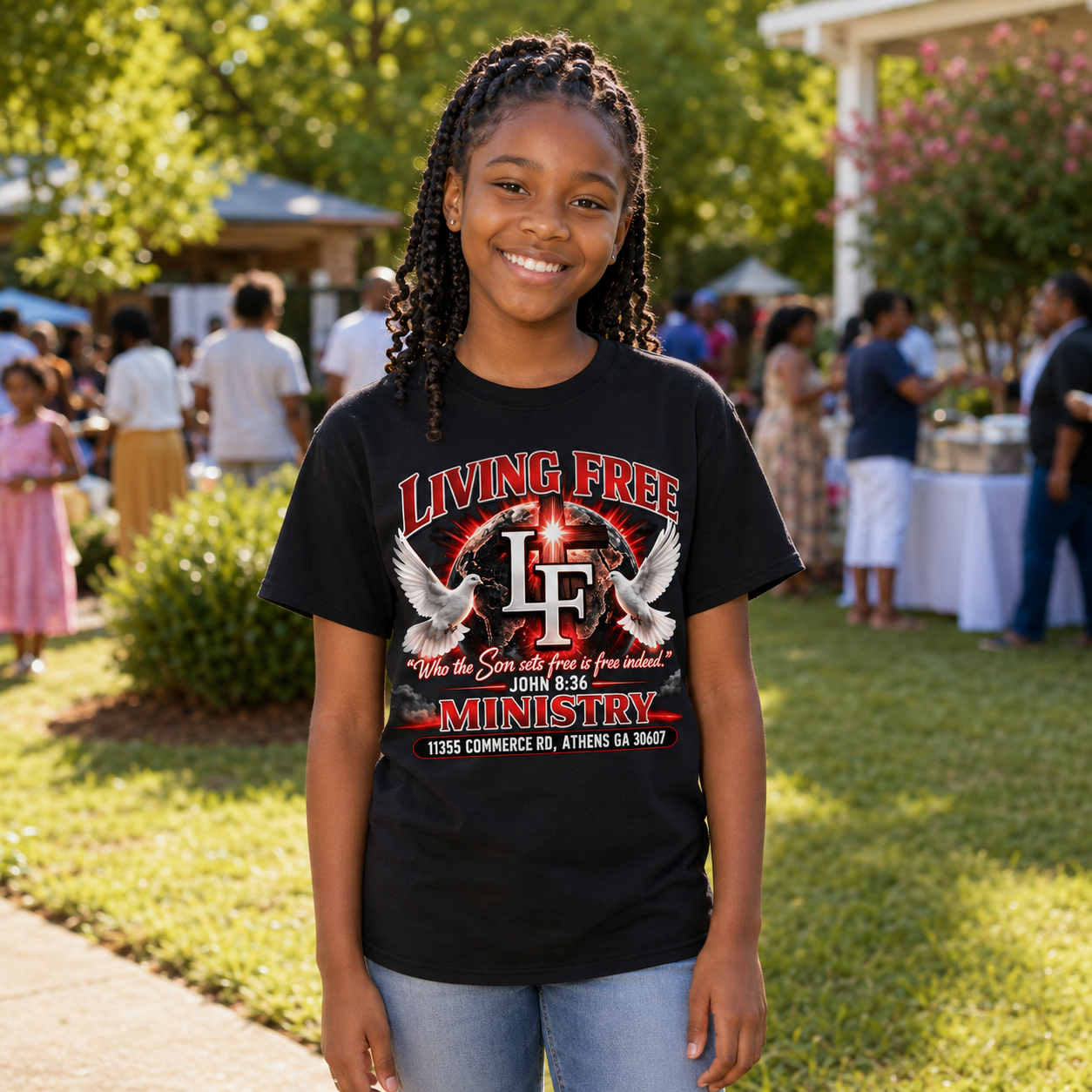 Living Free Ministry | Dri-Fit T-shirt | Youth