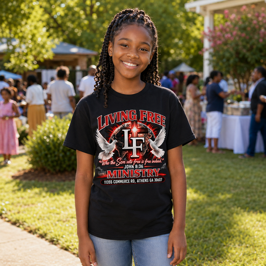 Living Free Ministry | Dri-Fit T-shirt | Youth